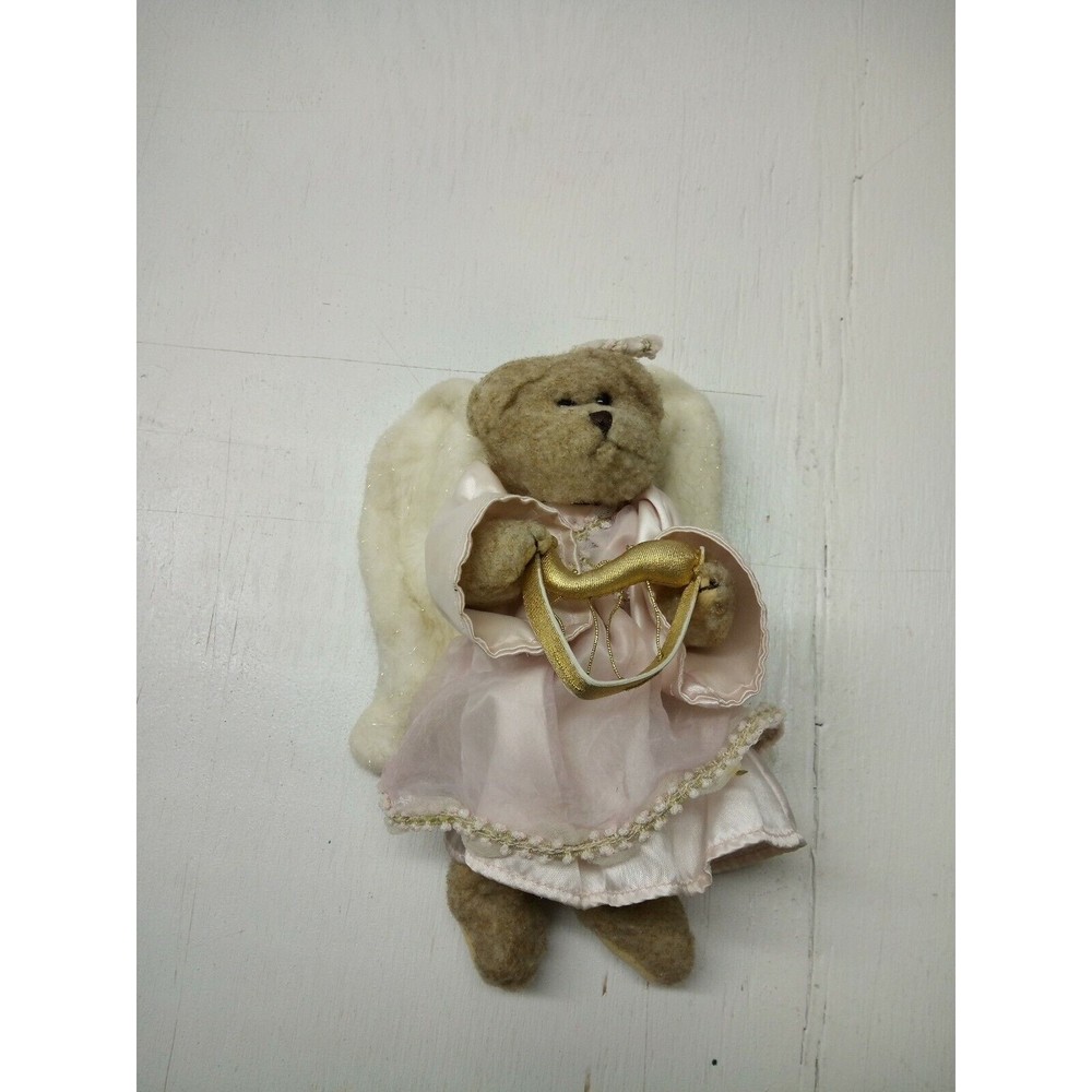 Amazing Bearington Collection Angel Bear with Harp, 9" Tall